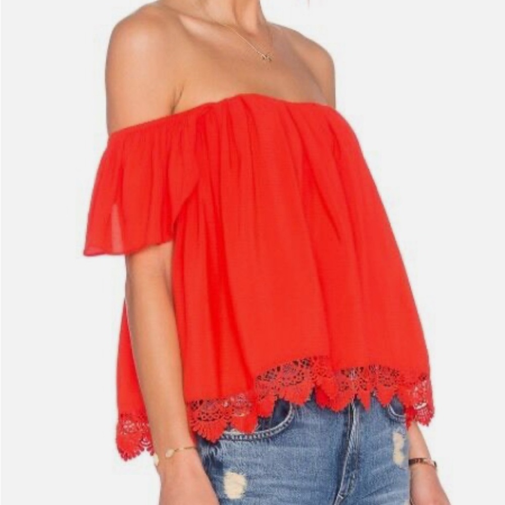 LOVERS + FRIENDS x REVOLVE Life's A Beach Top in Red Orange - Picture 2 of 8